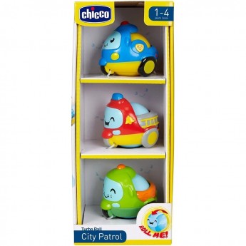Набор машинок CHICCO ДОРОЖНЫЙ ПАТРУЛЬ 3г+