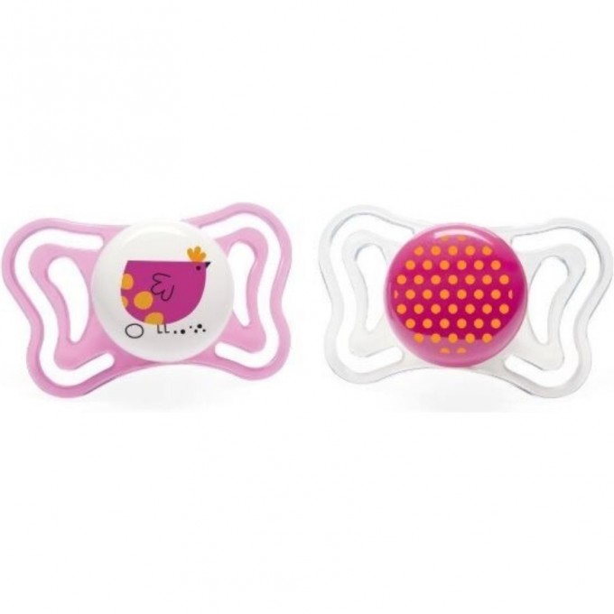 Пустышка CHICCO PHYSIO LIGHT GIRL 16-36M SIL 2P C 00071035110000