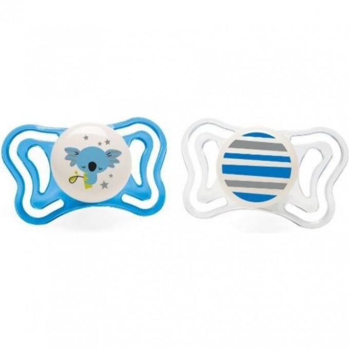 Пустышка CHICCO PHYSIO LIGHT LUMI 6-16M SIL 2P C 00071033410000