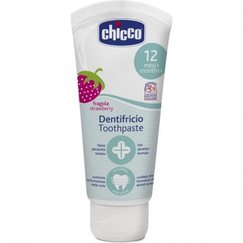 Зубная паста со вкусом клубники CHICCO, Белый