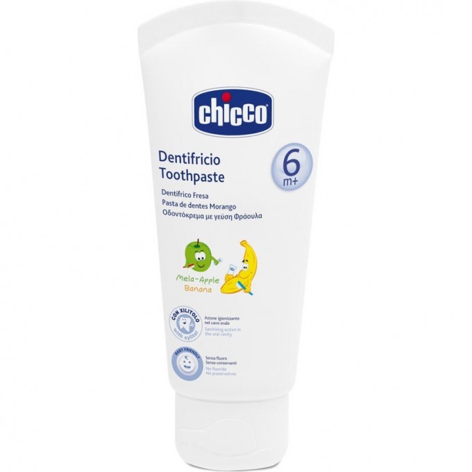 Зубная паста со вкусом яблока и банана CHICCO, Белый 00002320100000